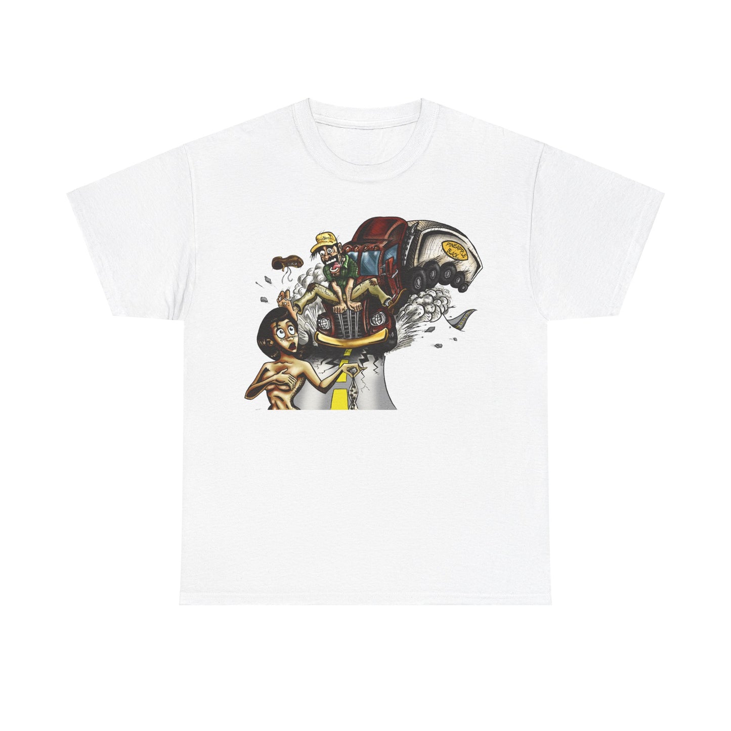 Crazy Truck Driver Heavy Cotton Tee