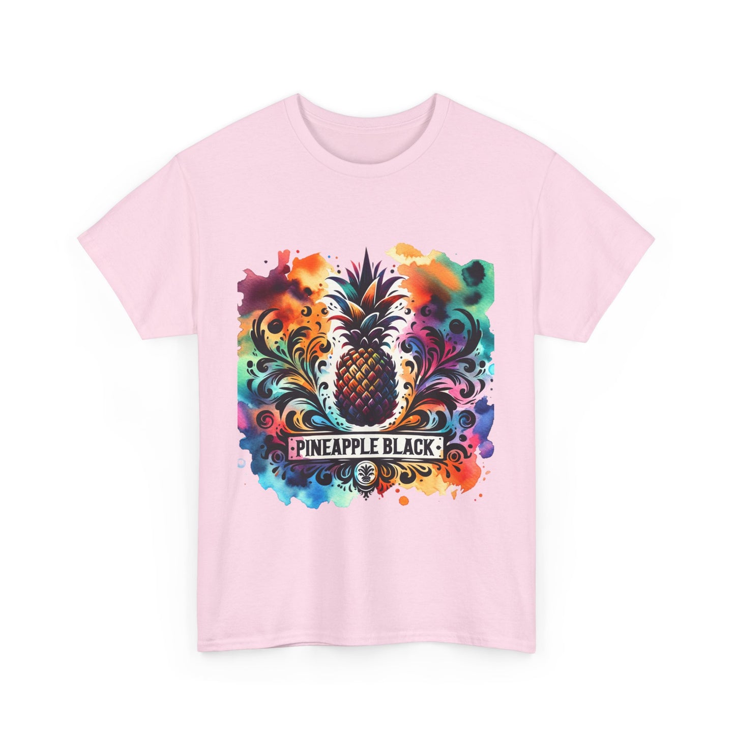 Pineapple Black Unisex Heavy Cotton Tee