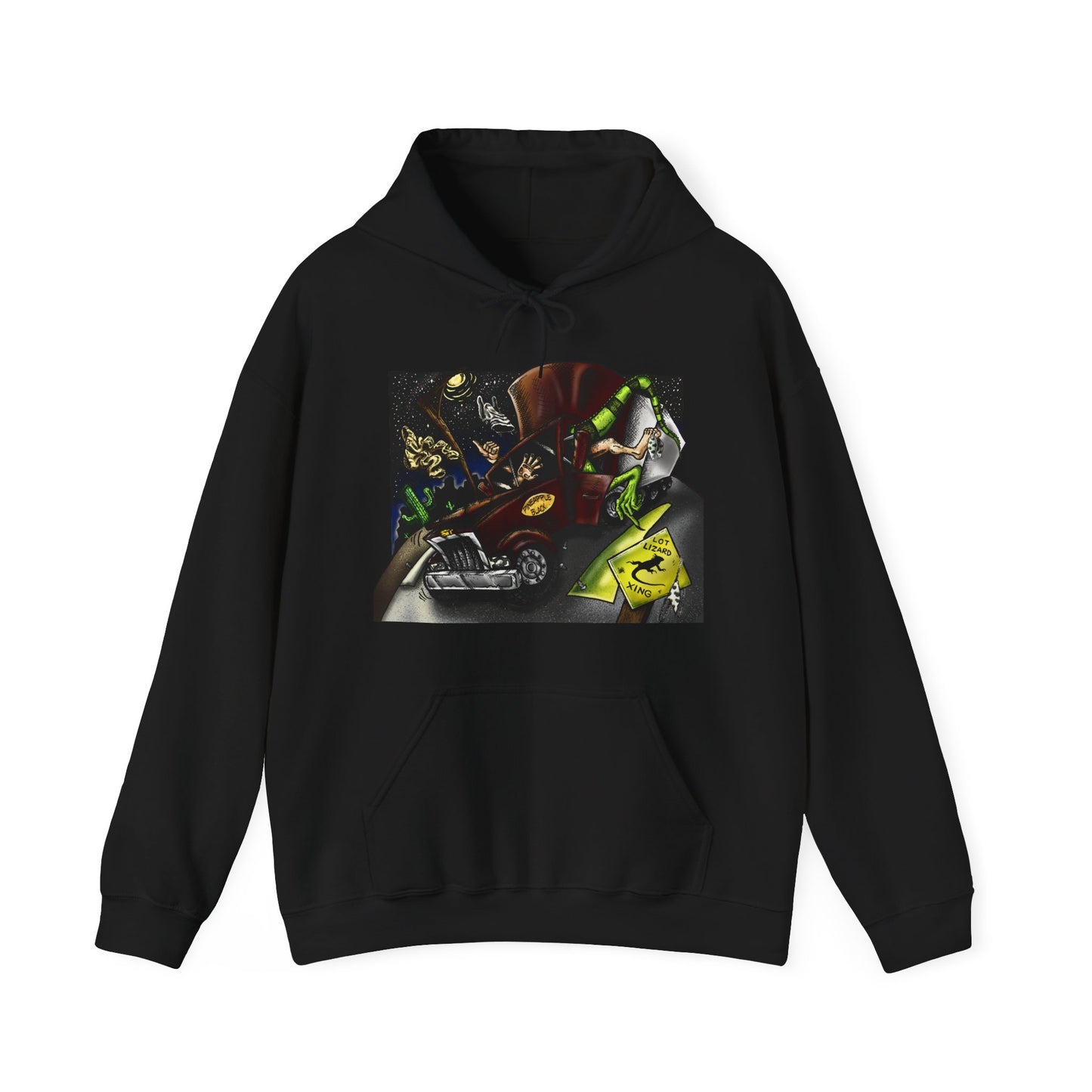 Wild Boy Trucker Lizard Slayer, Unisex Heavy Blend™ Hooded Sweatshirt