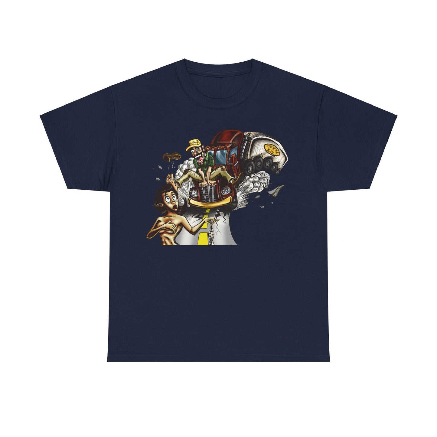 Crazy Truck Driver Heavy Cotton Tee