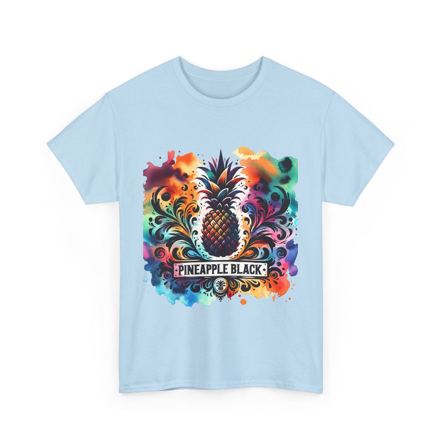 Pineapple Black Unisex Heavy Cotton Tee