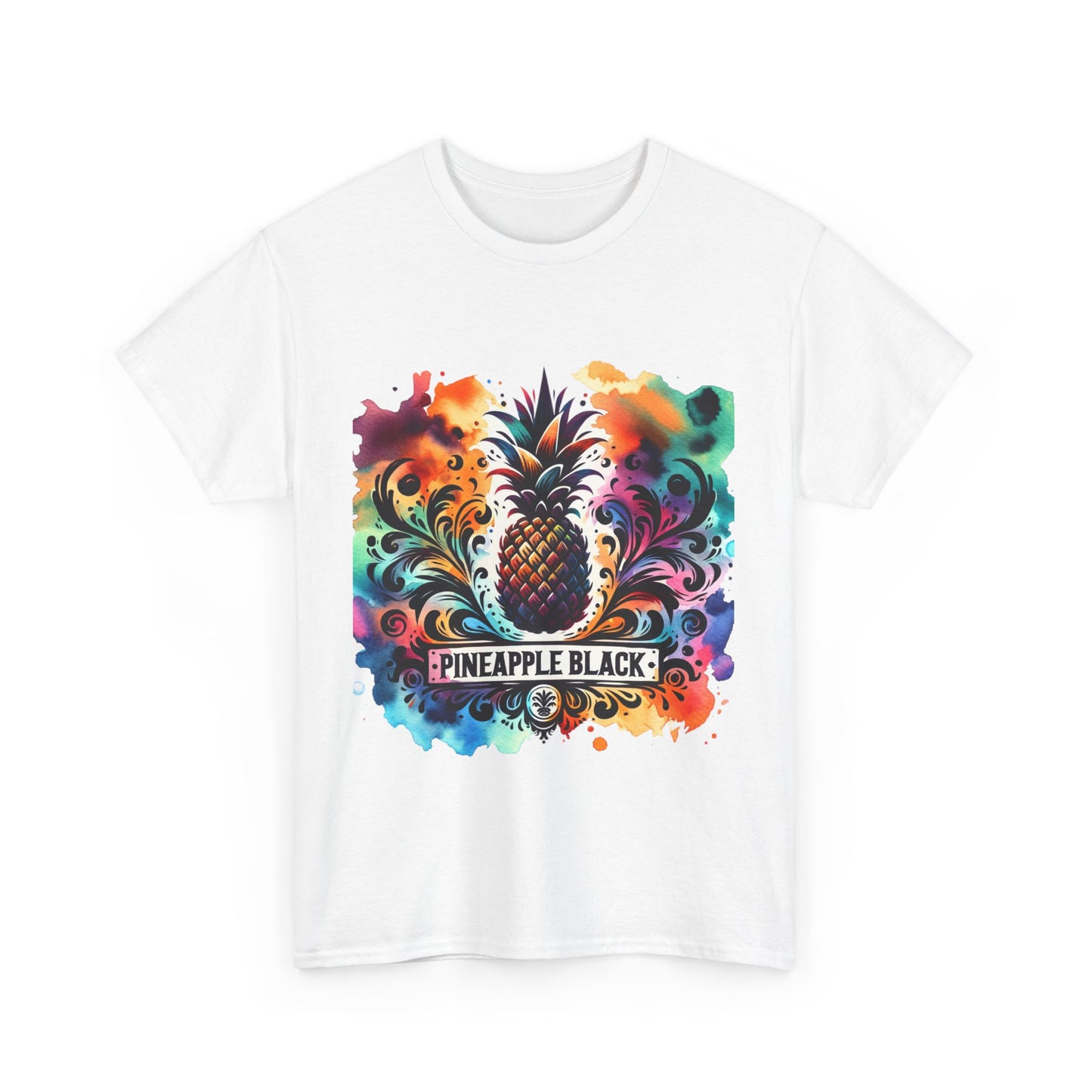 Pineapple Black Unisex Heavy Cotton Tee