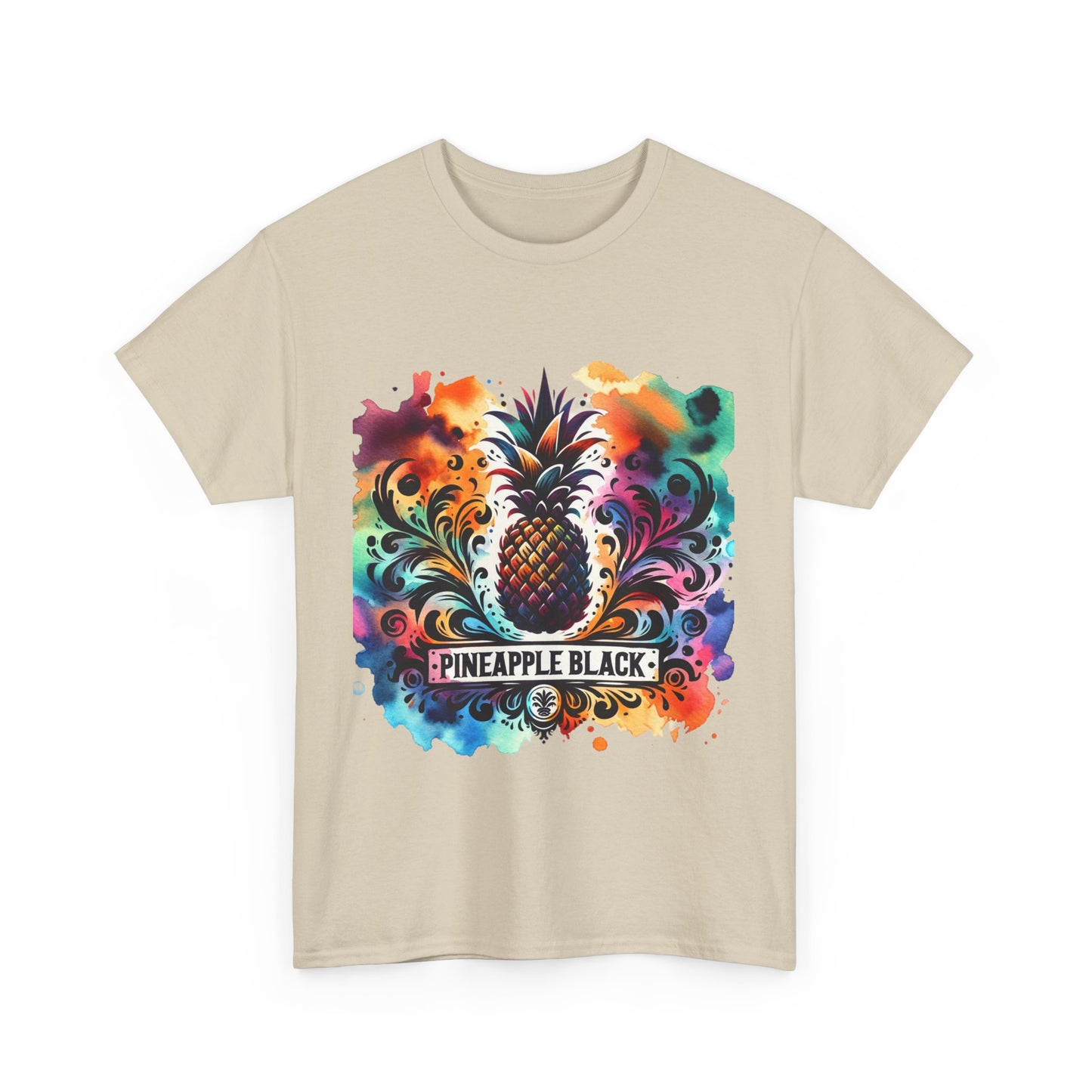 Pineapple Black Unisex Heavy Cotton Tee