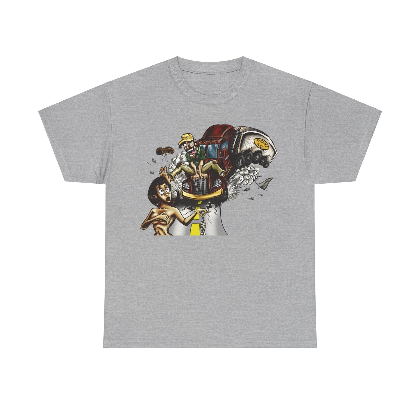 Crazy Truck Driver Heavy Cotton Tee