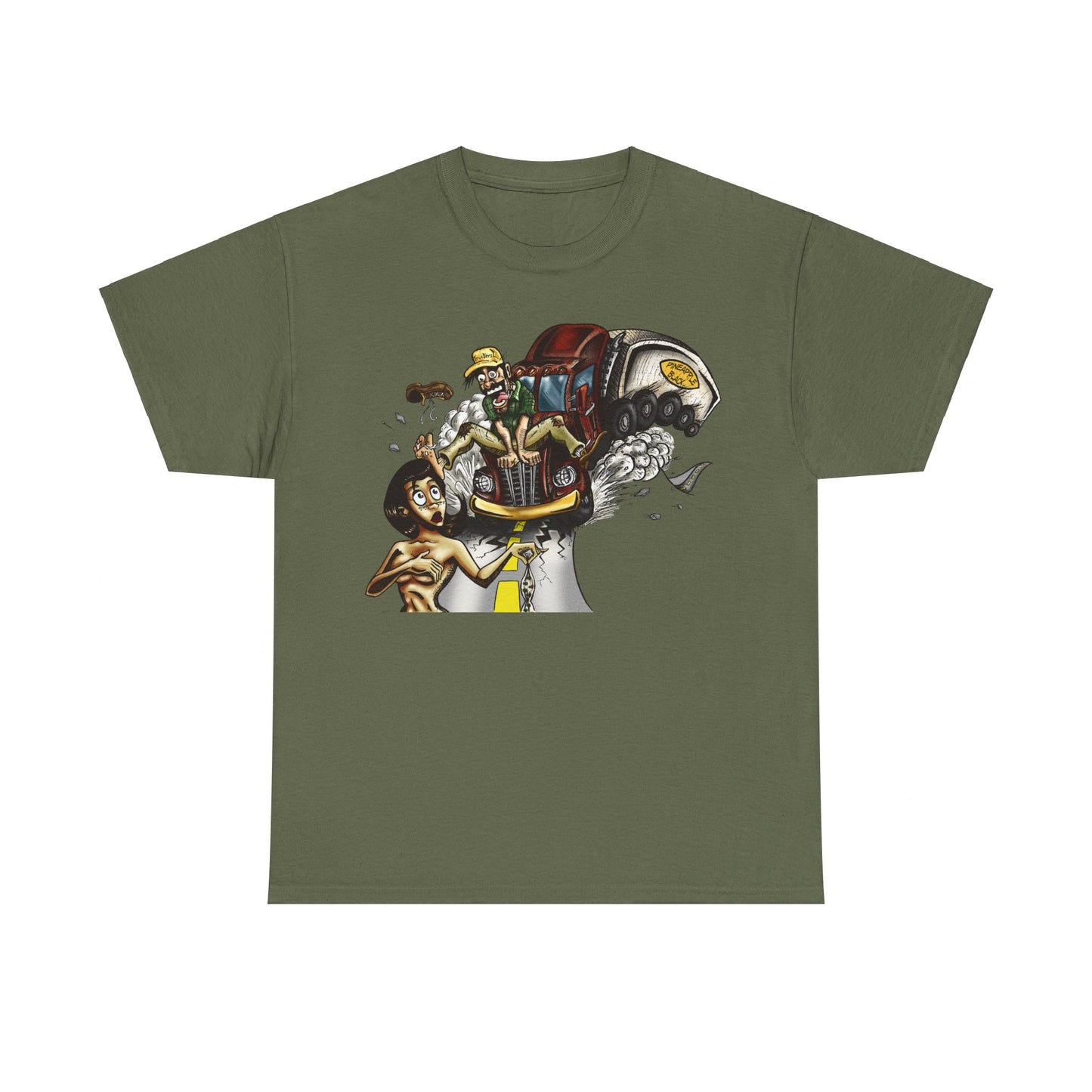 Crazy Truck Driver Heavy Cotton Tee