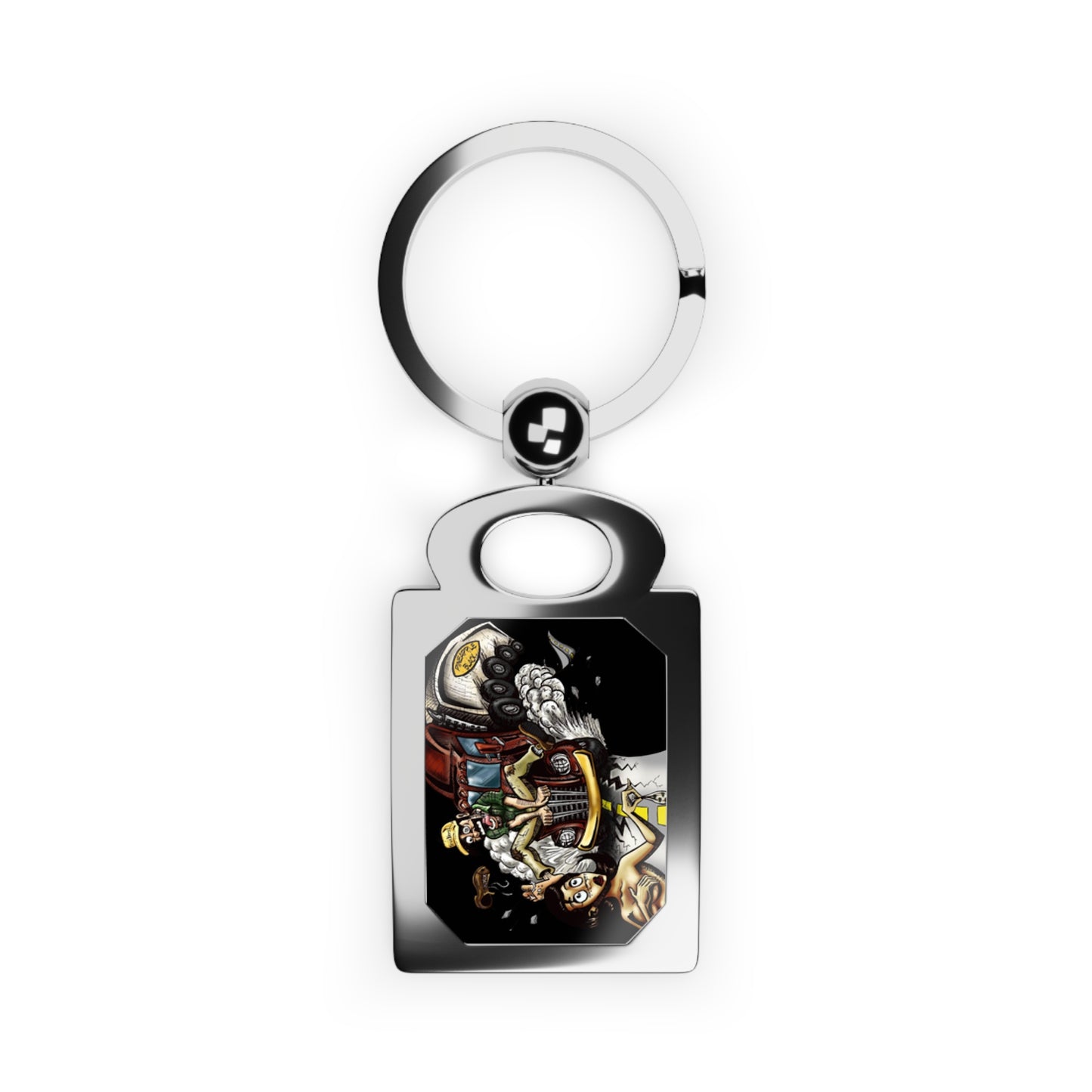 Wild man Trucker, Rectangle Photo Keyring